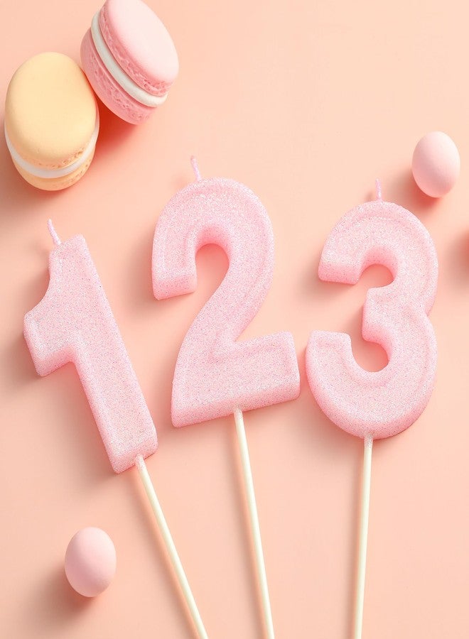 PHD CAKE 2.76 Inch Luxe Pink Glitter 1 Number Birthday Candles, Pink Number Candles, Cake Number Candles, Party Celebration - Image 4